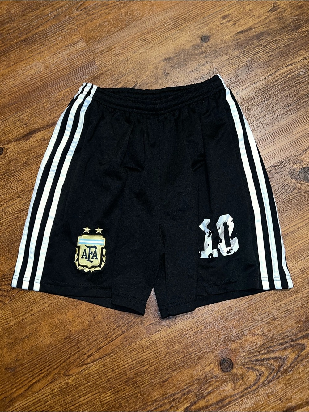 Lionel Messi World Cup 2022 Black Athletic 
Shorts Kids S/M